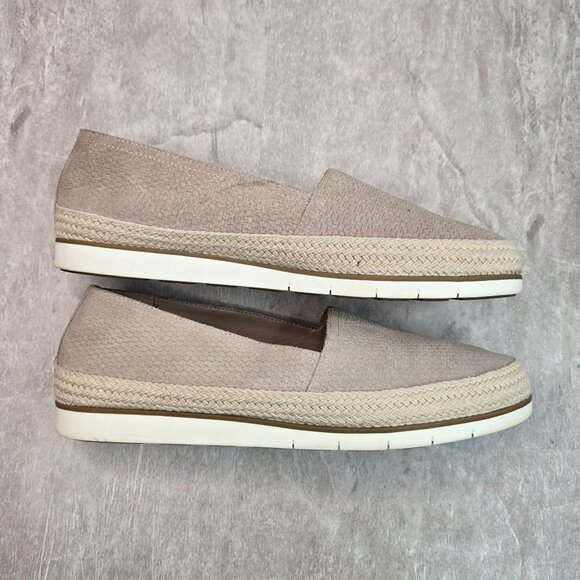 Donald Pliner Slip On Shoes Sz 8.5 Taupe Suede Minimalist Casual Platform Loafer - Picture 5 of 10